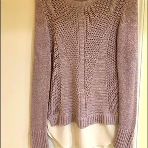 Calvin Klein Lavender layered knit Sweater